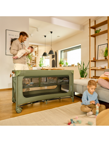 Lionelo Łóżeczko turystyczne Jasmin Easy Fold Beige Sand