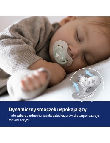 Lovi Smoczek silikonowy dynamiczny 6-18m Night&day Hedgehog