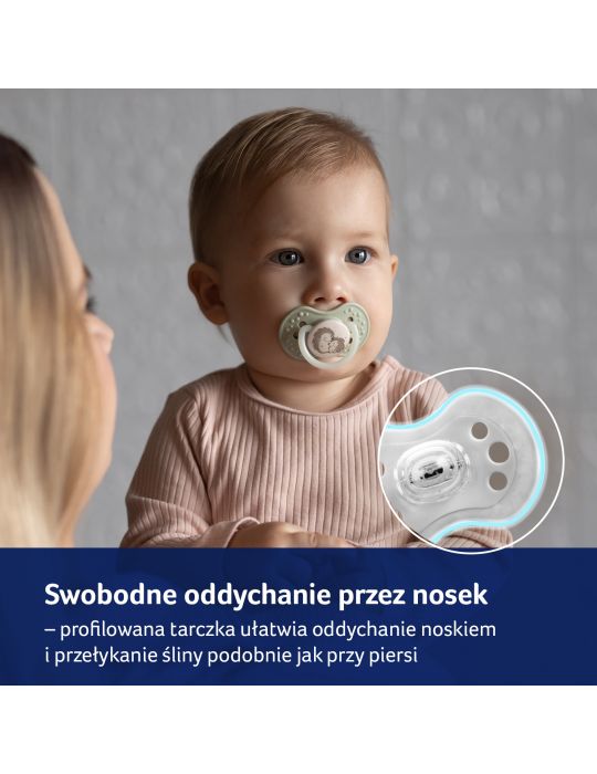 Lovi Smoczek silikonowy dynamiczny 6-18m Night&day Hedgehog