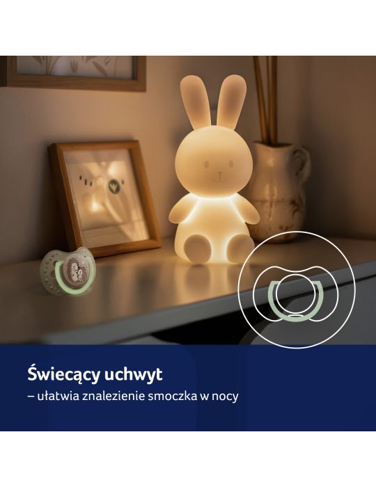 Lovi Smoczek silikonowy dynamiczny 6-18m Night&day Hedgehog