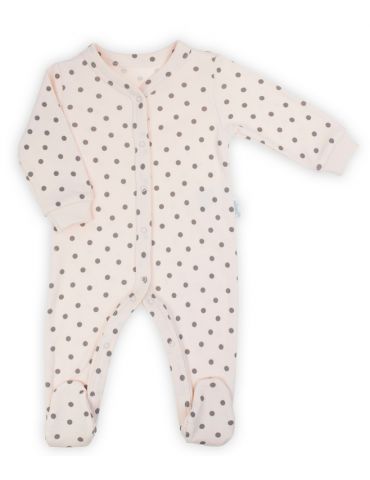 Nicol Pajac niemowlęcy bawełniany Sara kropki