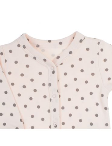 Nicol Pajac niemowlęcy bawełniany Sara kropki