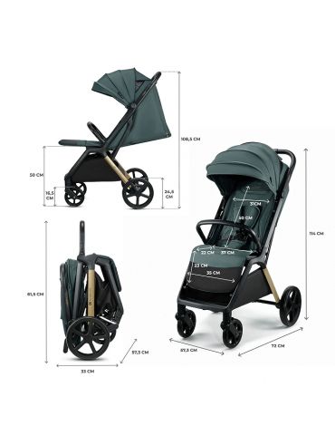Kinderkraft Loom Wózek spacerowy Jade Green