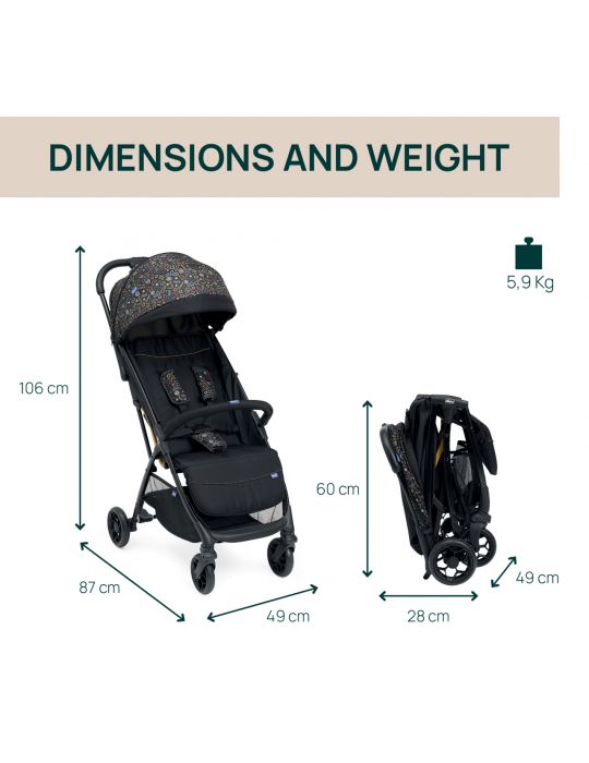 Chicco Glee Wózek spacerowy Playful black