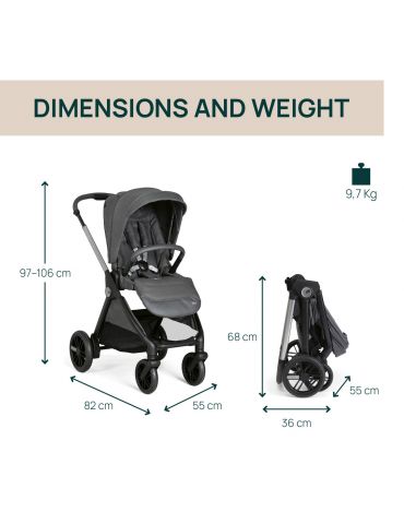Chicco Bellagio Wózek głęboko-spacerowy Black satin + fotelik Kory plus