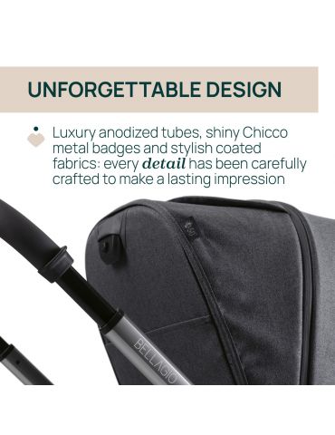 Chicco Bellagio Wózek głęboko-spacerowy Black satin + fotelik Kory plus