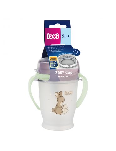 Lovi Kubek 360° Night&Day Rabbit świecący w ciemności 250 ml