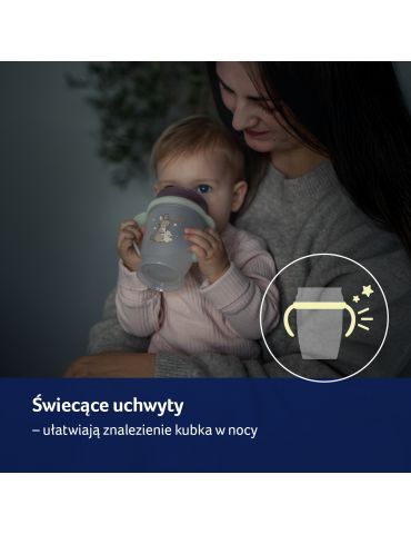 Lovi Kubek 360° Night&Day Rabbit świecący w ciemności 250 ml
