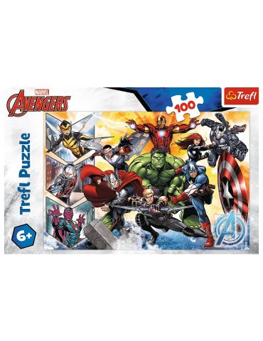 Trefl Puzzle Siła Avengersów Avengers 100 elementów