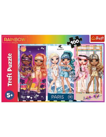 Trefl Puzzle Tęczowe laleczki Rainbow high 100 elementów