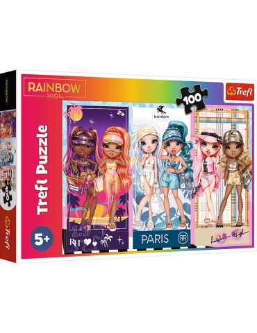 Trefl Puzzle Tęczowe laleczki Rainbow high 100 elementów