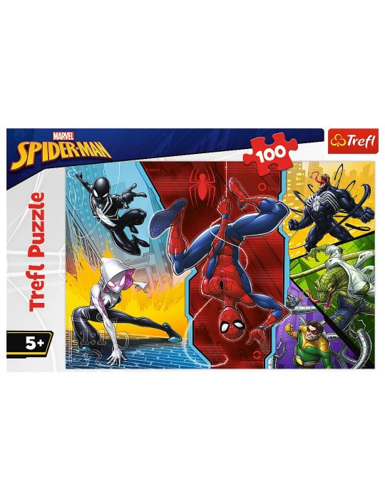 Trefl Puzzle Do góry nogami Spiderman 100 elementów