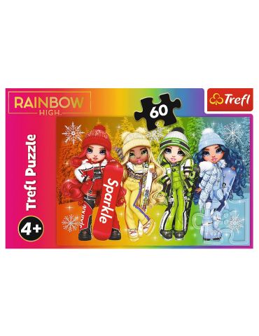 Trefl Puzzle Radosne lalki Rainbow high 60 elementów