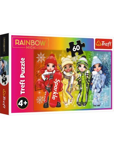 Trefl Puzzle Radosne lalki Rainbow high 60 elementów