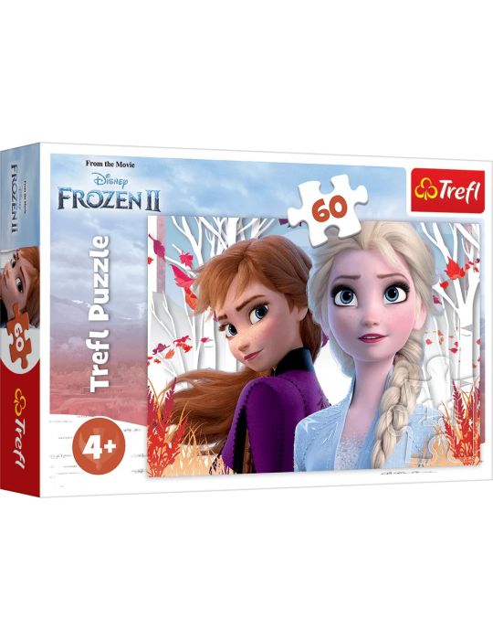 Trefl Puzzle Zaczarowany świat Anny i Elsy Frozen II 60 elementów