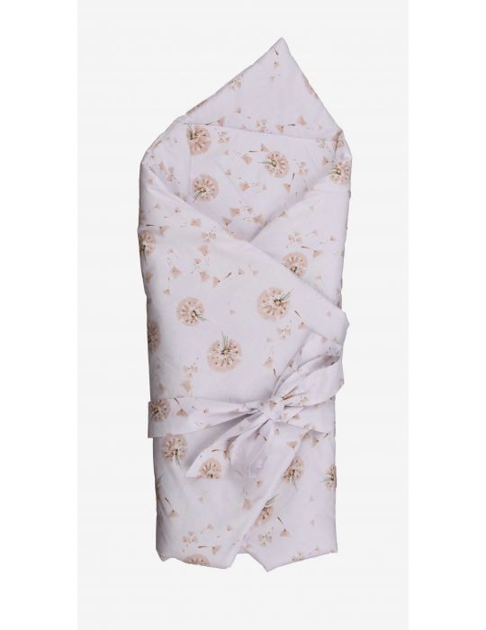 Baby in World Rożek Becik usztywniany bawełniany Dmuchawce beżowe