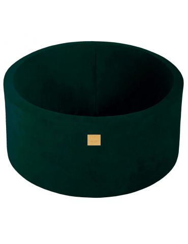 MeowBaby Basen suchy z piłeczkami 90/40 velvet ciemnozielony 300 złotych piłeczek