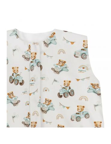 Bonjour Cherie Śpiworek bawełniany light z nogawkami 1-3 lata Traktory