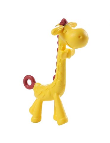 Bocioland Gryzak silikonowy Żyrafa żółto-czerwona