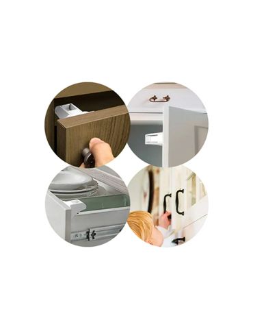 BabyOno Zabezpieczenie do mebli Blokada magnetyczna szafek i szuflad 4 szt.