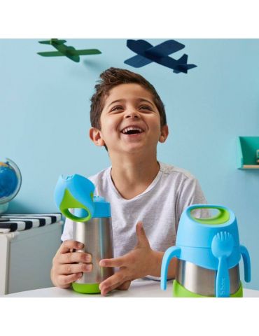 B.Box Butelka termiczna ze słomką 350ml Indigo Rose