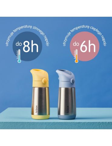 B.Box Butelka termiczna ze słomką 350ml Lemon Twist
