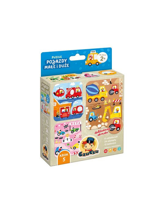 CzuCzu Puzzle Pojazdy Małe i duże 2+