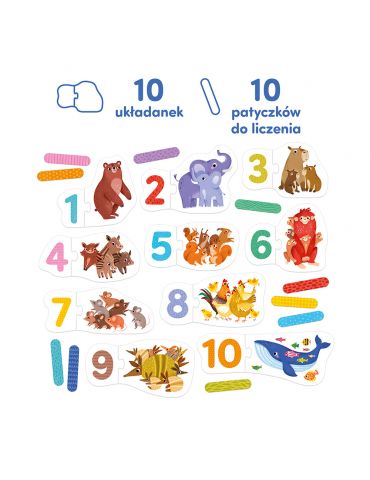 CzuCzu Puzzle do pary Cyferki 3+