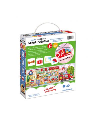 CzuCzu Puzzle Tak działa straż pożarna 40 elementów 3+ 4+