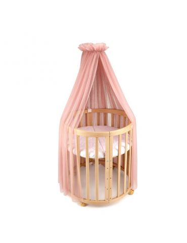Waldin Baldachim tiulowy do łóżeczka + stelaż na baldachim Rose