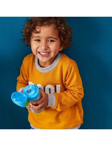 B.Box Butelka termiczna ze słomką 500ml Blue Slate B.Box Butelka termiczna ze słomką 500ml Blue Slate