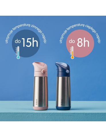 B.Box Butelka termiczna ze słomką 500ml Blush Crush