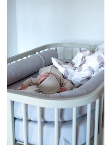 Poofi Ochraniacz do łóżeczka 275 cm jasny szary