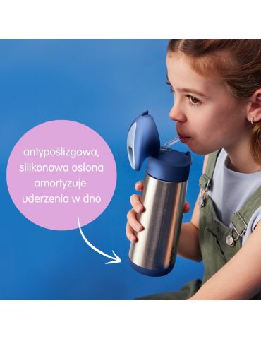 B.Box Butelka Termiczna ze słomką 500ml Midnight