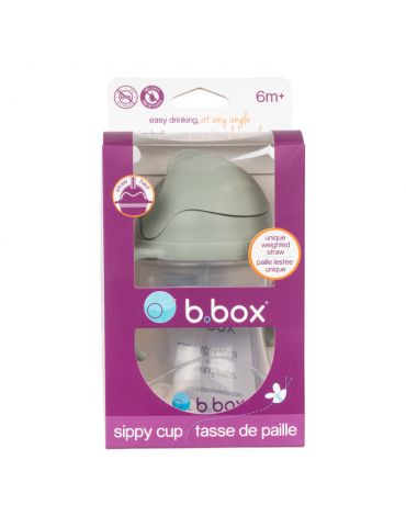 B.Box Bidon ze słomką  240ml Szałwiowy