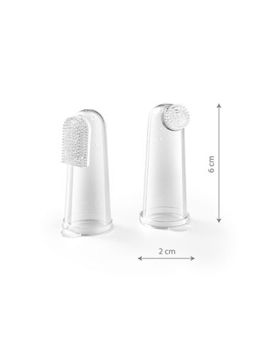 BabyOno Szczoteczki do zębów dla niemowląt na palec