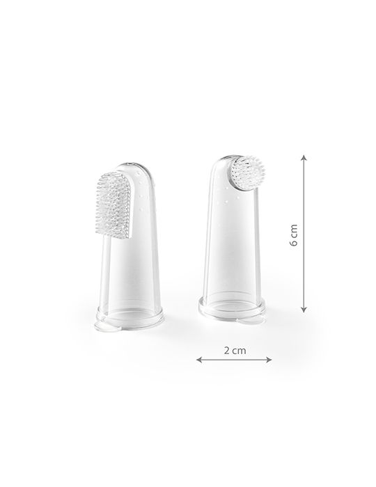 BabyOno Szczoteczki do zębów dla niemowląt na palec