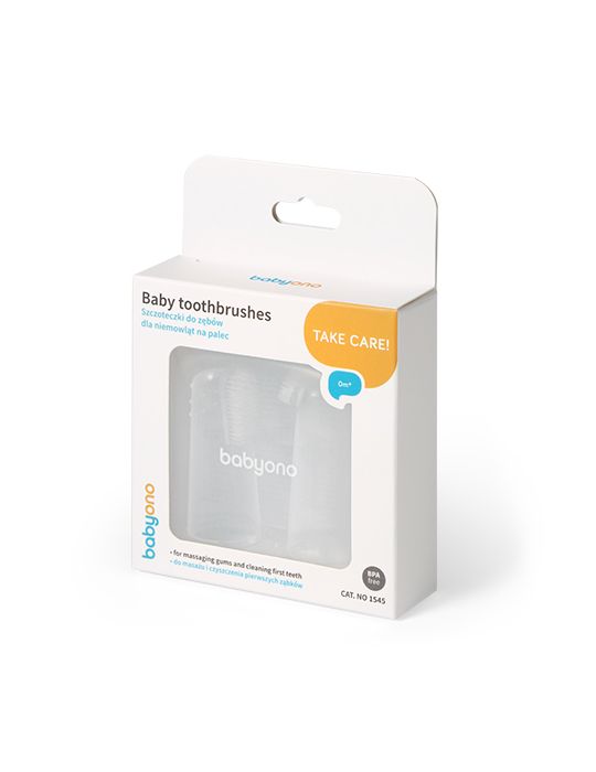 BabyOno Szczoteczki do zębów dla niemowląt na palec