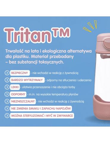 B.Box Butelka tritanowa sportowa 600 ml Blush Crush