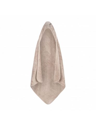 Bonjour Cherie Okrycie kąpielowe bambusowo-bawełniane z kapturkiem 100x100 beżowe