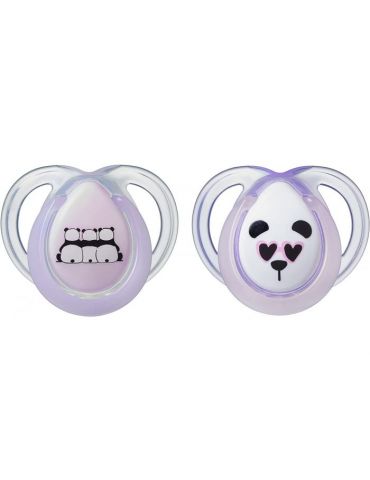 Tommee Tippee Smoczek uspokajający Anytime 0-6m miś różowy