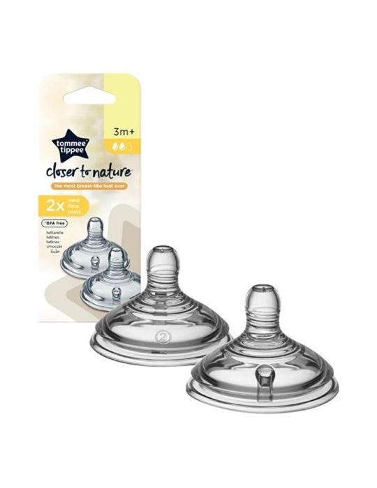 Tommee Tippee Smoczki do butelek 3m+ o średnim przepływie