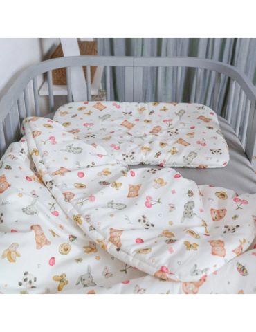 Waldin Kołdra bambusowa dziecięca 100x75 Candy cute biała