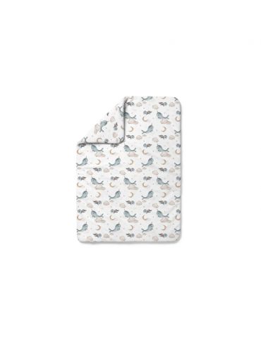 Waldin Kołdra bambusowa dziecięca 135x100 Wieloryb biały