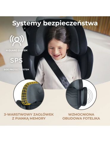 Kinderkraft Xpand 2 I-Size Fotelik samochodowy 100-150cm graphite black