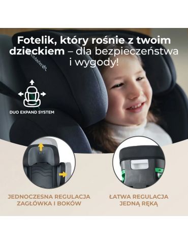 Kinderkraft Xpand 2 I-Size Fotelik samochodowy 100-150cm graphite black