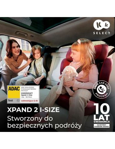 Kinderkraft Xpand 2 I-Size Fotelik samochodowy 100-150cm rocket grey Kinderkraft Xpand 2 I-Size Fotelik samochodowy 100-150cm rocket grey