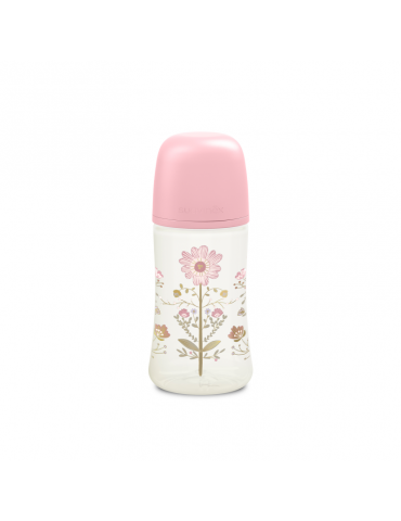 Suavinex Butelka o średnim przepływie smoczek Sx Pro 270ml Gold edition różowa