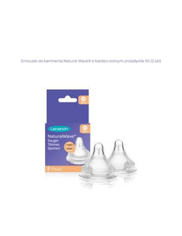 Lansinoh Smoczki Natural Wave bardzo wolny XS 0m+ Lansinoh Smoczki Natural Wave bardzo wolny XS 0m+
