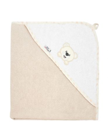 Bocioland Okrycie kąpielowe Miś 100/100 piaskowe